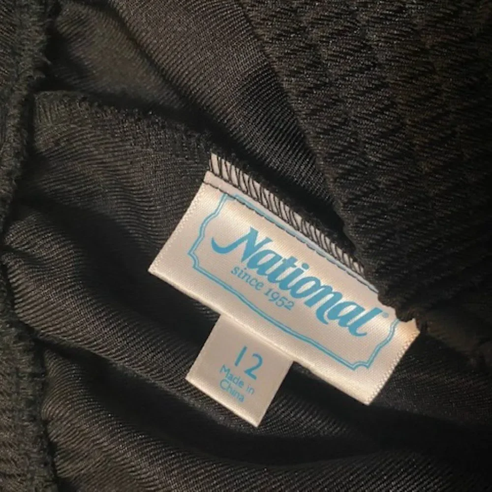 4/$25 National Black elastic waist with front pocket pants, size 12 - Picture 3 of 3